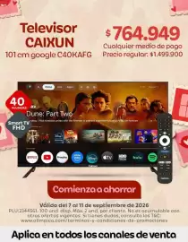 Catálogo Olímpica Página 1: Pago - televisor 101 cm google c40kafg €764.949,00