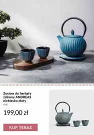Homla gazetka tydzień 37 Strona 7: Zestaw do herbaty żeliwny ANDREAS niebiesko złoty €199,00