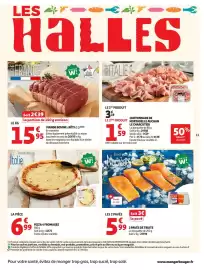 Catalogue Auchan Supermarché page 11: Sans marque 2 pavés de truite €5,99, Sans marque viande bovine : rôti €15,95