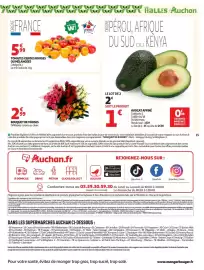 Catalogue Auchan Supermarché page 15: Sans marque avocat affiné €1,00, Sans marque tomates cerises rouges ou mélangées €5,99