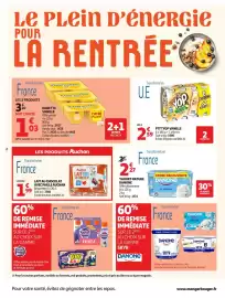 Catalogue Auchan Supermarché page 2: Yoplait ptit yop vanille €2,59, Danone danette vanille €1,55