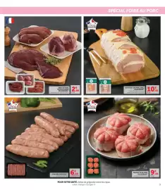 Catalogue U Express semaine 37 page 3: Roti filet de porc farci Vallegain €10,95, LE PORC FRANÇAIS SAUCISSE PUR PORC €6,49