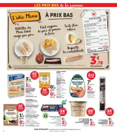 Catalogue U Express semaine 37 page 6: PRUNIER Rillettes du Mans €2,93, Hénaff Pâté de porc €2,47