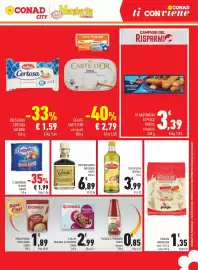 Volantino Conad Margherita Pagina 5: Aceto balsamico di Modena IGP Giusti €6,89, Olio di oliva Bertolli €3,99