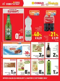 Volantino Conad Margherita Pagina 8: Biscotti ai cereali Conad €1,59, Biscotti biologici Conad Baby €3,89