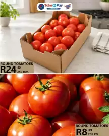 Take 'n Pay catalogue Page 14: Round Tomatoes €8,99, Round Tomatoes €24,99