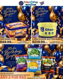 Take 'n Pay catalogue Page 2: 1KG RAMA TUB €49,99, Natures Garden Mix €50,00