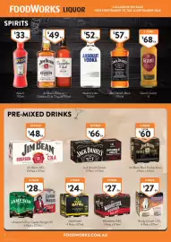 Foodworks catalogue Page 1: Hard Rated Alcoholic Lemon €24,00, Jack Daniel's Double €66,00