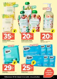 Coop Extra reklamblad vecka 38 Sida 3: Ekologisk smoothie i klämpåse €20,00, Skumtvättlapp €29,00