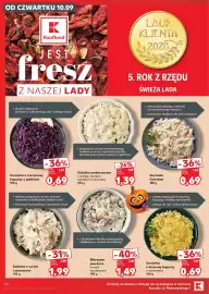 Kaufland gazetka tydzień 37 Strona 26: Surówka z kiszonej kapusty z marchewką €0,69, Surówka Coleslaw €0,69