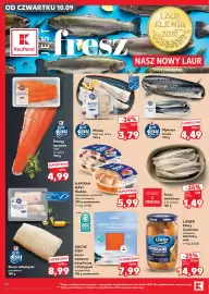 Kaufland gazetka tydzień 37 Strona 34: Mintaj filet bez skóry Blue Bay €3,79, Filety śledziowe opiekane Lisner €14,99