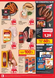 Kaufland gazetka tydzień 37 Strona 37: Szynka jak u Dziadka Sokołów €2,99, Serdelki z cielęciną Sława €9,99