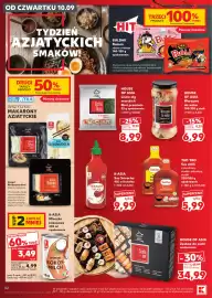 Kaufland gazetka tydzień 37 Strona 42: Mleczko kokosowe K-Asia €3,49, Sos chilli czosnkowy Tao €5,99