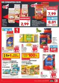 Kaufland gazetka tydzień 37 Strona 44: Makaron 4-jajeczny muszelki Polmak €2,99, Fasolka po bretońsku Pudliszki €0,01