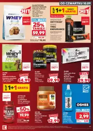 Kaufland gazetka tydzień 37 Strona 49: Masło orzechowe Go On Protein słony karmel €12,99, Napój izotoniczny Oshee €2,99