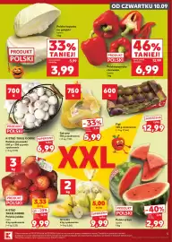 Kaufland gazetka tydzień 37 Strona 5: Papryka czerwona polska €6,99, Jabłka polskie miks K-Stąd Takie Dobre €9,99