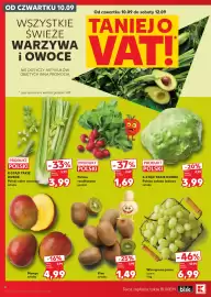 Kaufland gazetka tydzień 37 Strona 6: Kiwi €1,49, Winogrona jasne €6,99