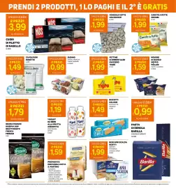 Volantino Ekom Pagina 2: Budino Cacao, Vaniglia, Crème Caramel €0,99, Riso apri scalda Scotti €1,99