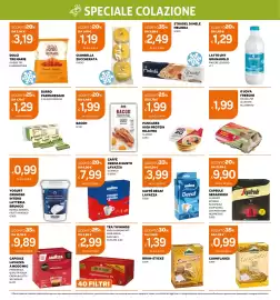 Volantino Ekom Pagina 6: Bacon ibis €1,99, Caffè crema e gusto Lavazza classico €7,99