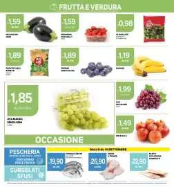 Volantino Ekom Pagina 8: Prugne Santa Clara €1,89, Le insalate Rosso €0,98