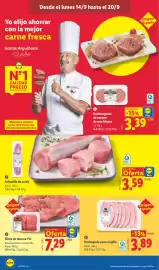 Catálogo Lidl semana 38 Página 10: Lidl solomillo de cerdo €3,59, Vacuno filete de ternera 1ªA €7,29