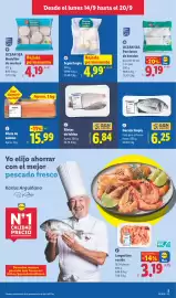 Catálogo Lidl semana 38 Página 11: Lubina filetes €6,84, Sepia limpia €4,99