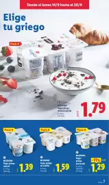 Catálogo Lidl semana 38 Página 15: Milbona yogur griego de vainilla €1,59, Milbona yogur griego natural €1,39