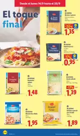 Catálogo Lidl semana 38 Página 16: Milbona rallado especial para fundir €1,89, Milbona Gouda rallado €1,39
