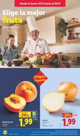 Catálogo Lidl semana 38 Página 2: Lidl Melocotón rojo €1,99, Cebolla €1,99