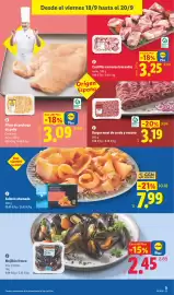 Catálogo Lidl semana 38 Página 33: Salmón ahumado €7,99, Lidl mejillón fresco €2,45