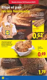 Catálogo Lidl semana 38 Página 4: Panecillo multisemillas €0,49, Lidl barra campera €0,62