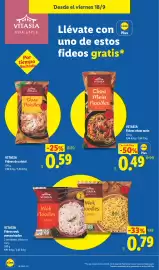 Catálogo Lidl semana 38 Página 40: Vitasia wok noodles €0,79, VITASIA Fideos de cristal €0,59