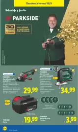 Catálogo Lidl | Bazar Página 16: Parkside batería €19,99, Parkside discos de corte €3,99