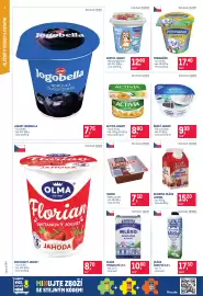 Makro leták Strana 4: Olma florían smetanový jogurt jahoda €870,00, Madeta mléko polotučné trvanlivé €10,80
