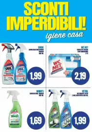 Volantino Determarket Pagina 4: WC NET Tavoletta Solido con Candeggina €2,19, Smac scioglicalcare igienizzante €1,99