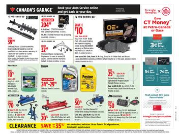 Canadian Tire flyer week 36 Page 24: Reflex windshield washer fluid €6,69, Certified 2.5-Ton Trolley Jack €99,99