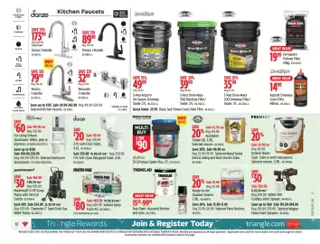 Canadian Tire flyer week 36 Page 12: Rust-Oleum 3X Driveway Sealer Plus €45,00, Danze 2-Pc Soft-Close Toilet €119,99