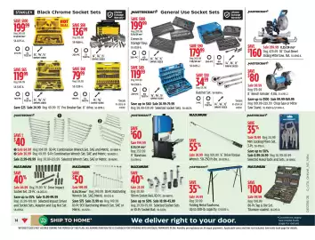 Canadian Tire flyer week 36 Page 14: Maximum 1/2" Drive Torque Wrench €74,99, Mastercraft folding metal sawhorse €24,99