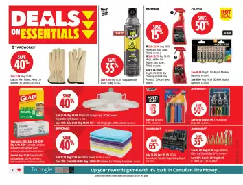 Canadian Tire flyer week 36 Page 2: Noma led garage light €23,99, Raid Max Wasp & Hornet Foam €9,99