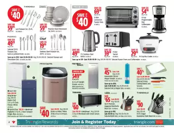 Canadian Tire flyer week 36 Page 4: Toshiba 1.3 Cu-Ft Microwave with Smart Sensor €199,99