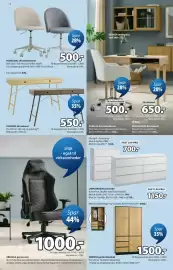 JYSK tilbudsavis Side 4: Kokkedal skrivebordsstol €500,00, Lindved skrivebord €550,00