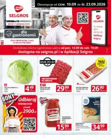 Selgros gazetka Strona 1: Mozzarella Wióry €34,99, Mięso Mielone Wołowe Hurt €29,99