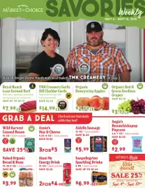 Market of Choice weekly ad week 36 Page 1: Aidells Sausage €5,99, Alani Nu Energy Drink €4,00