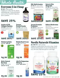 Market of Choice weekly ad week 36 Page 5: Weleda Lip Balm €4,99, Kirk's natural bar soap €5,99