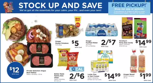 Kroger weekly ad week 37 Page 11: Lucky One or Sun Cruiser €14,99, Better Made Family Size Chips €6,00