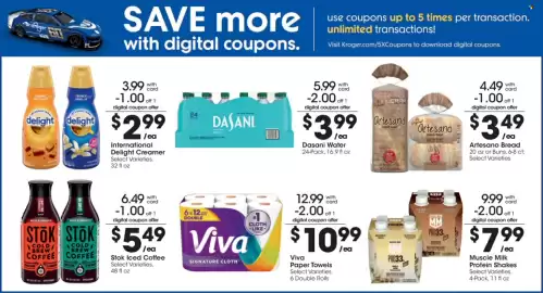 Kroger weekly ad week 37 Page 8: International Delight Creamer €2,99, Stok Iced Coffee €5,49