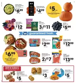 Kroger weekly ad week 37 Page 9: Kroger crunchy butterfly shrimp €12,99, Bloom Haus Ranch Retreat Bouquet €12,00