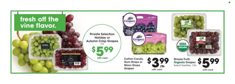 Pick'n Save weekly ad week 37 Page 11: Grapery cotton candy, gum drops or moon drops grapes €3,99