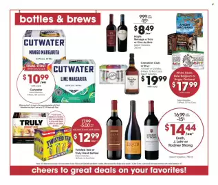 Pick'n Save weekly ad week 37 Page 13: Canadian Club or Skyy €19,99, Bogle, Menage a Trois or Clos du Bois €8,49