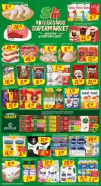 Encarte Rede Supermarket Página 1: Lava Roupas em Pó Surf €12,75, Detergente Líquido Ypé Fragrâncias €1,97